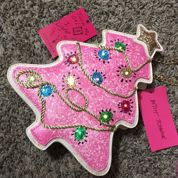 betsey johnson christmas tree purse